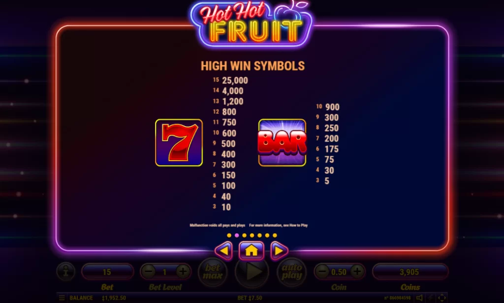 Hot Hot Fruit Slot Bet Sizes, RTP, Variance